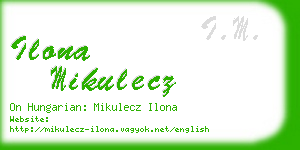 ilona mikulecz business card